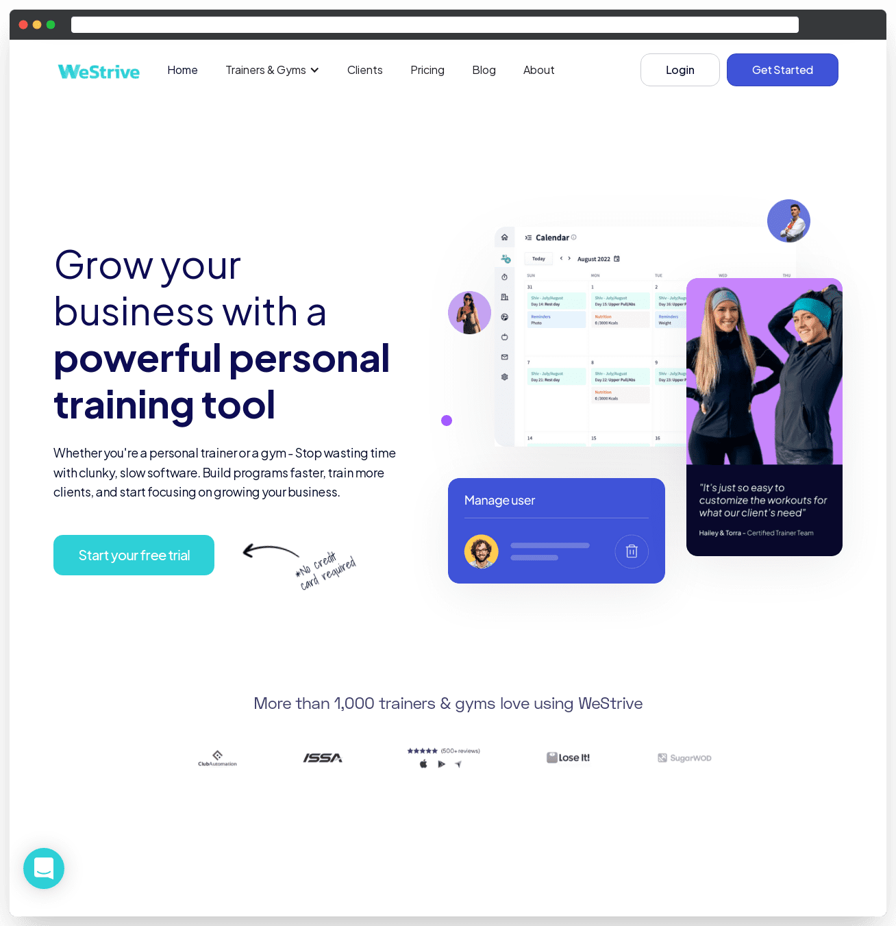 Fitness and Wellness Application Website
